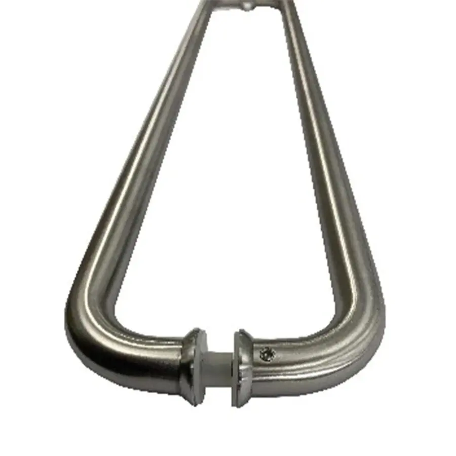 D style pull handle for glass doors.