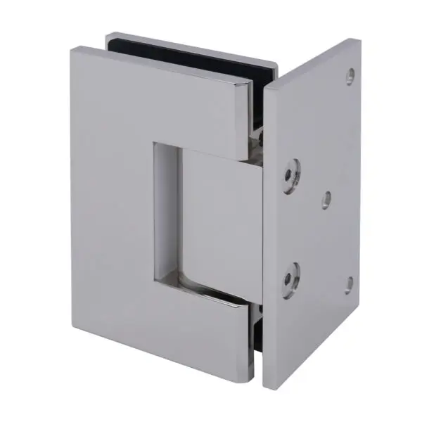 Chrome Offset Plate Wall to Glass 90⁰ Shower Hinge