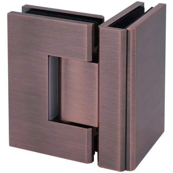 Antique Brushed Copper Glass to Glass 90⁰ Shower Hinge