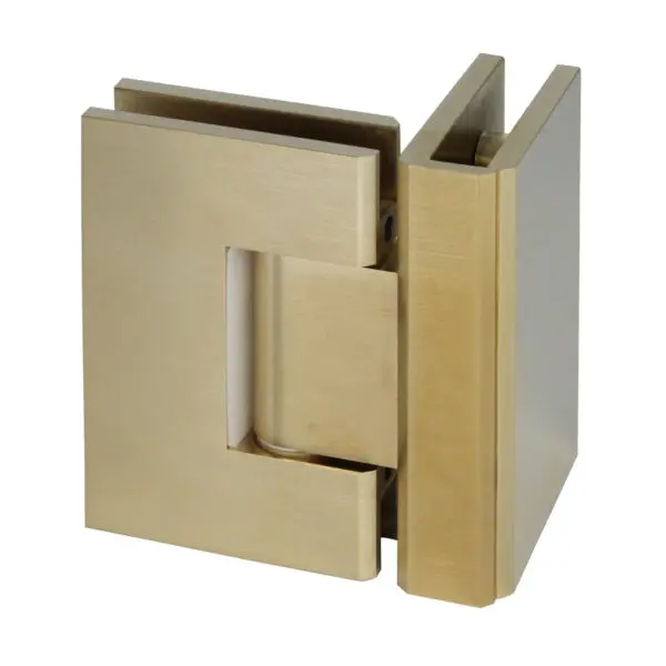 Brushed Gold Glass to Glass 90⁰ Shower Hinge