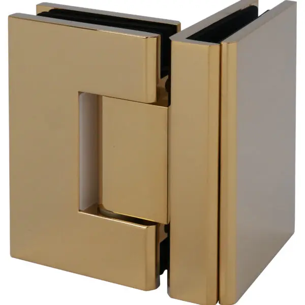Polished Gold Glass to Glass 90⁰ Shower Hinge