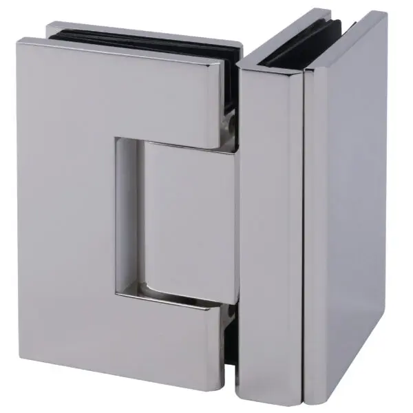 Polished Nickel Glass to Glass 90⁰ Shower Hinge
