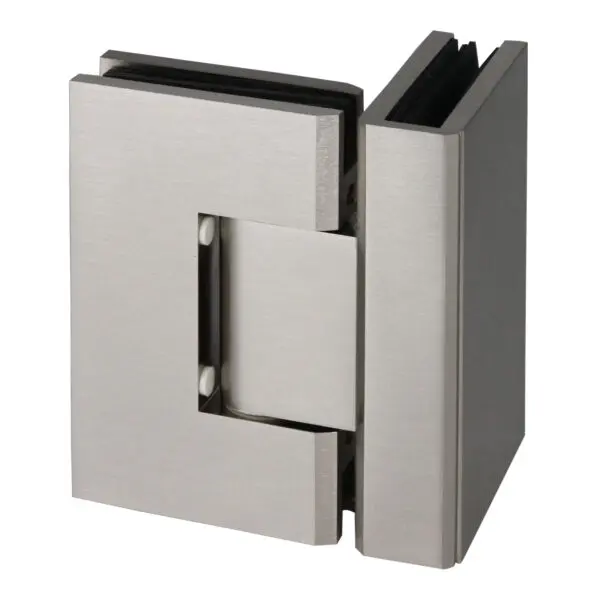 Satin Plated Nickel Glass to Glass 90⁰ Shower Hinge