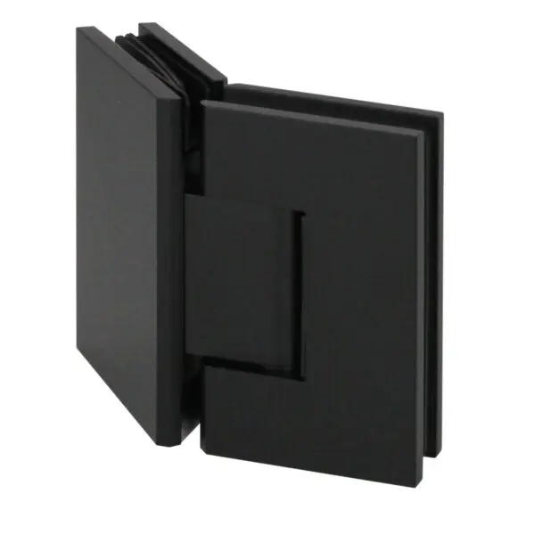 Matt Black Glass to Glass 135⁰ Shower Hinge