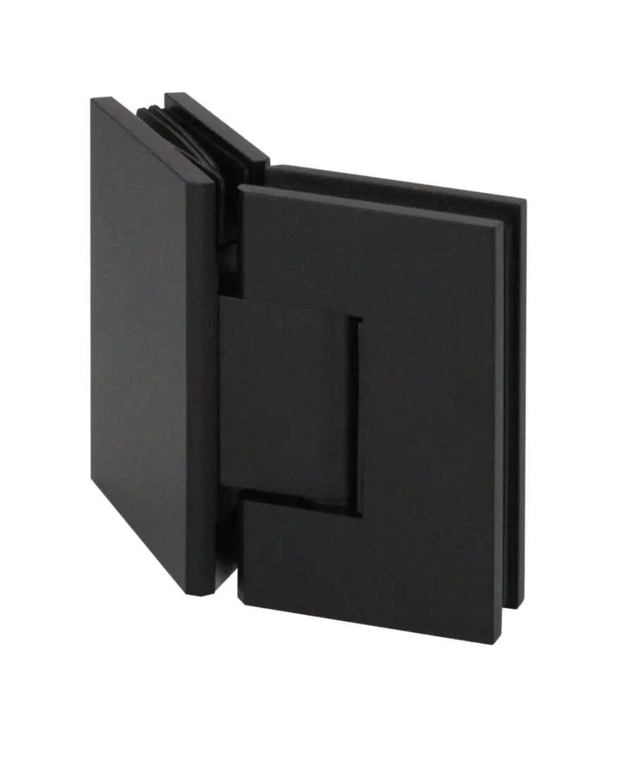 Matt Black Glass to Glass 135⁰ Shower Hinge
