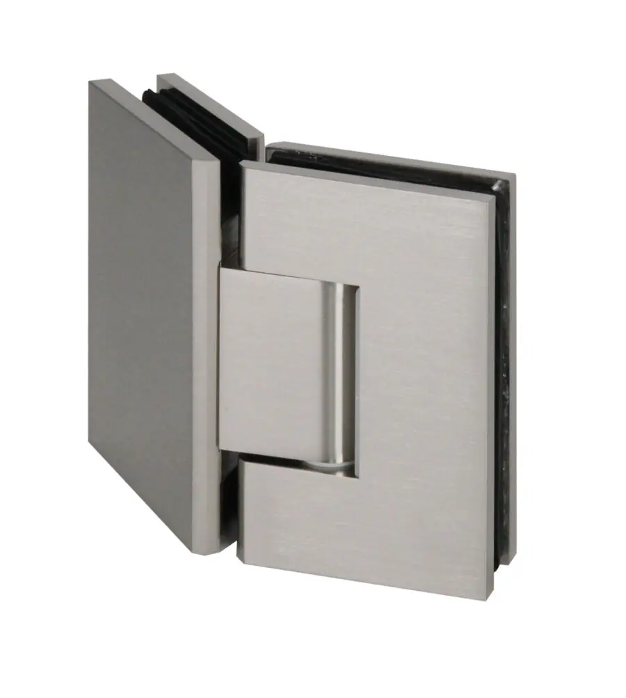 Satin Nickel Polished Glass to Glass 135⁰ Shower Hinge