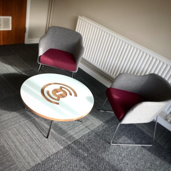 AM Office Interiors table logo ideas