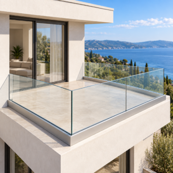 Modern Glass Balcony Overlooking the Coast-3