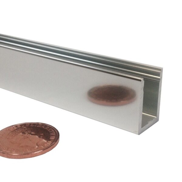 1,250mm Electro Polished Aluminium Glazing Channels