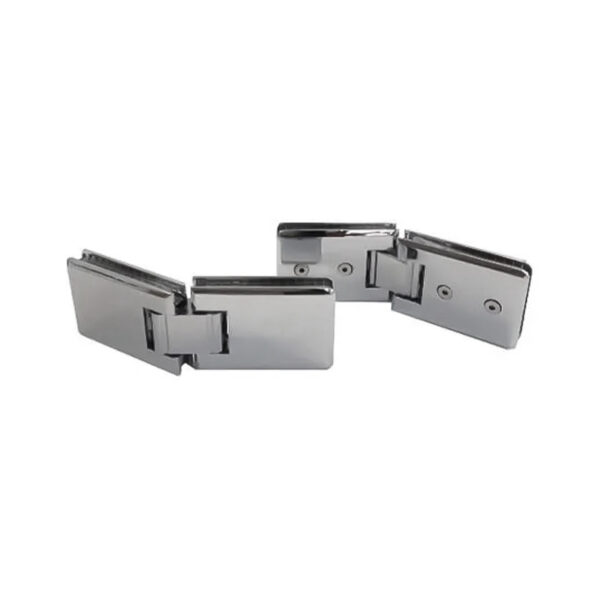 Chrome Glass to Glass Vari-Angle Hinge