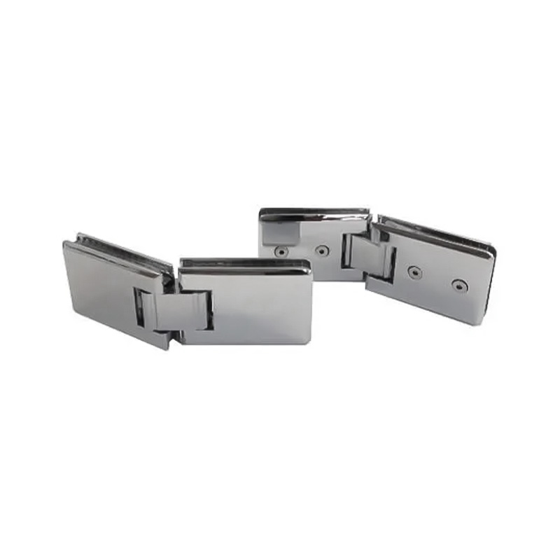 Chrome Glass to Glass Vari-Angle Hinge