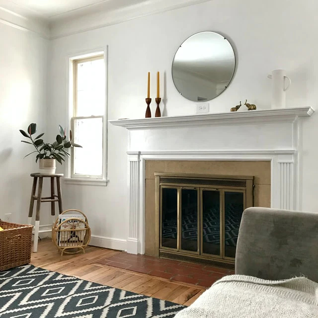 Silver Round Mirror