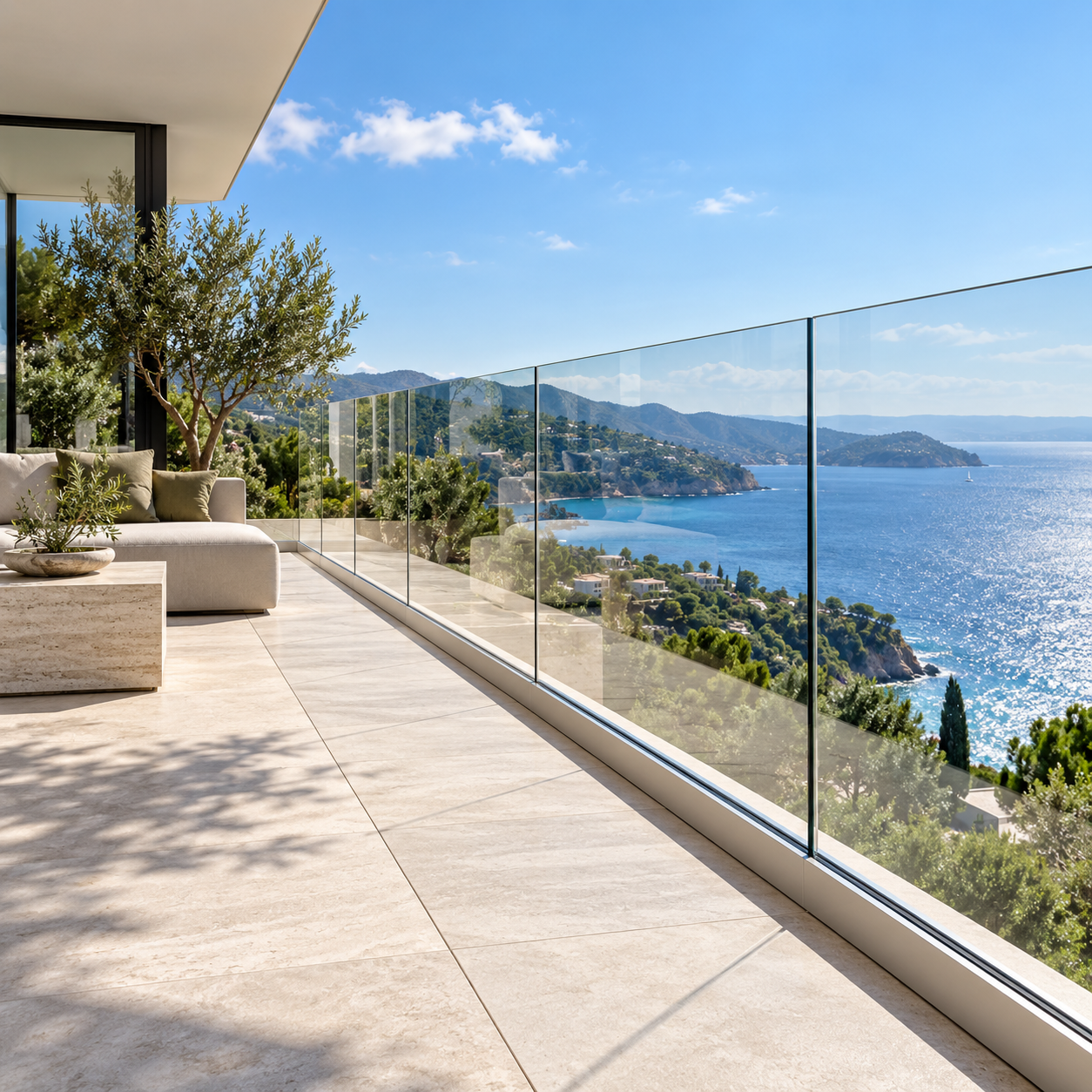 frameless glass balustrade