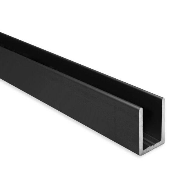 Matt Black 2,350mm Glazing Channels – 8mm – 10mm Glass