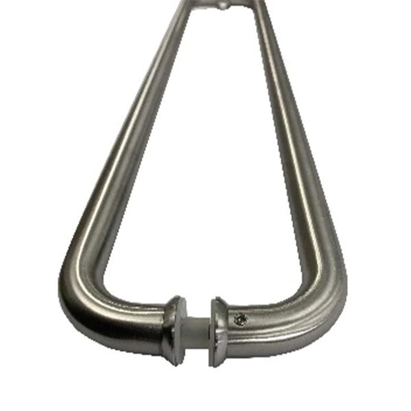 D style pull handle for glass doors.