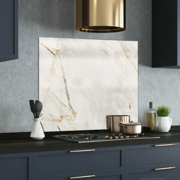 natural stone marble printed glass splashback