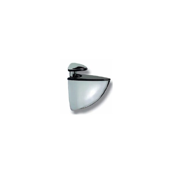 4mm - 10mm glass shelf support in mirror finish polished chrome