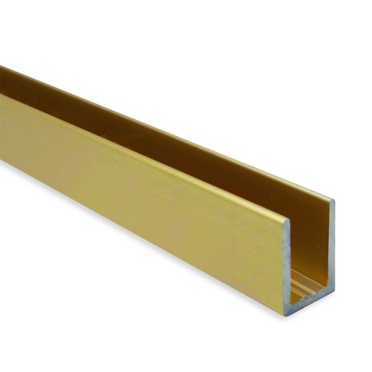 2,400mm Brushed Brass Glazing Channels