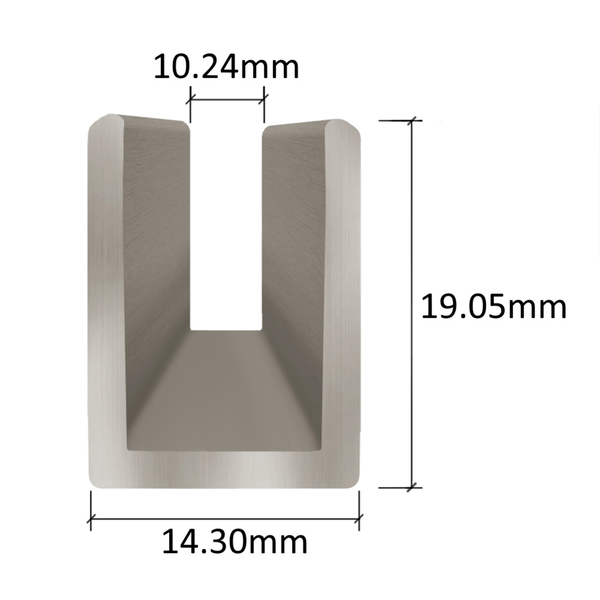 Matt Black 2,350mm Glazing Channels – 8mm – 10mm Glass - Image 2