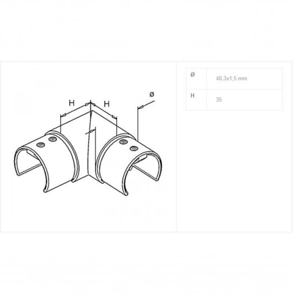 Satin Slotted 90 Degree Bend For Slotted Tube Balustrade Handrail - Image 3