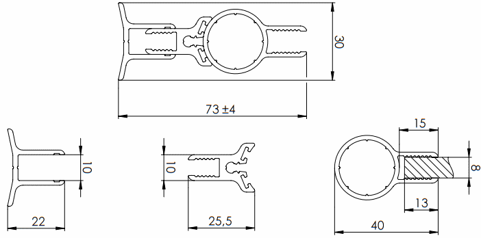 Wall Mounted Bath Screen Pivot Hinge - Image 2