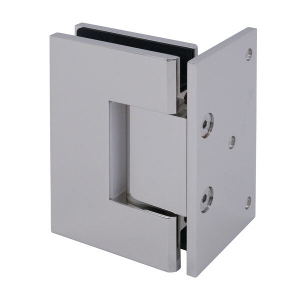 Chrome Offset Plate Wall to Glass 90⁰ Shower Hinge