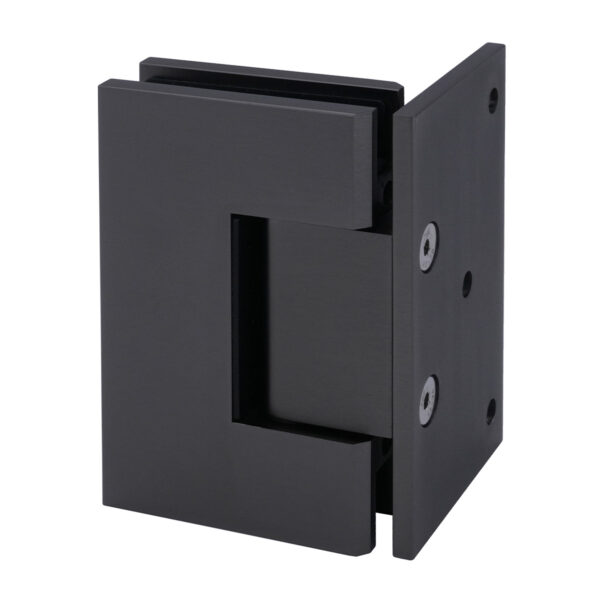 Gun Metal Offset Plate Wall to Glass 90⁰ Shower Hinge