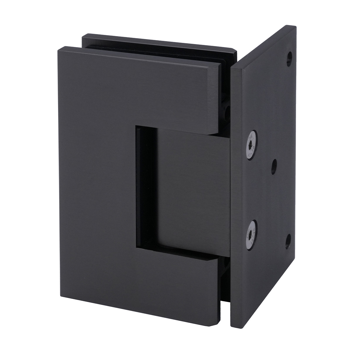 Gun Metal Offset Plate Wall to Glass 90⁰ Shower Hinge