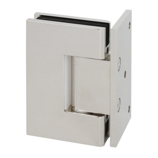 Polished Nickel Offset Plate Wall to Glass 90⁰ Shower Hinge