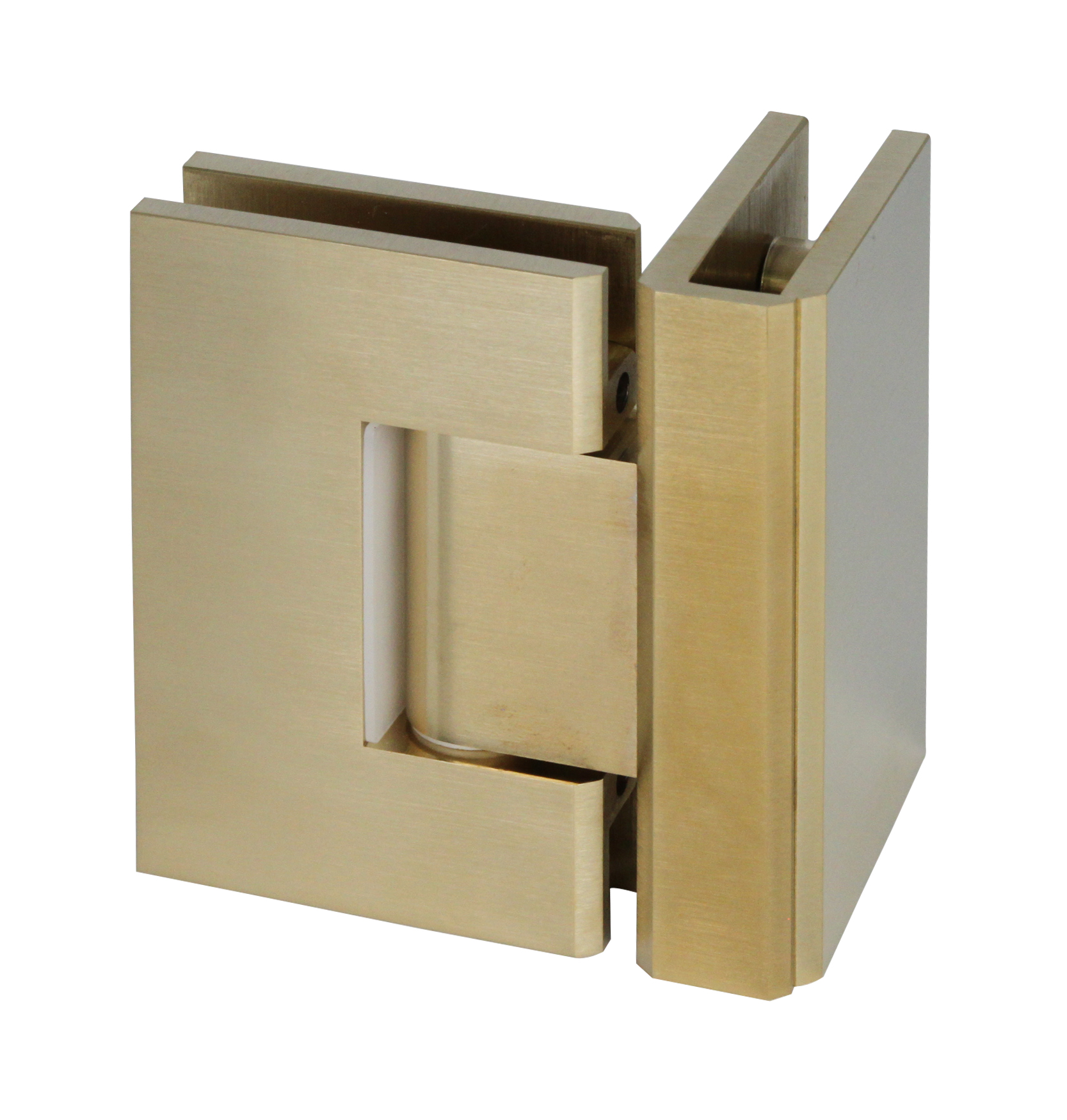Brushed Gold Glass to Glass 90⁰ Shower Hinge