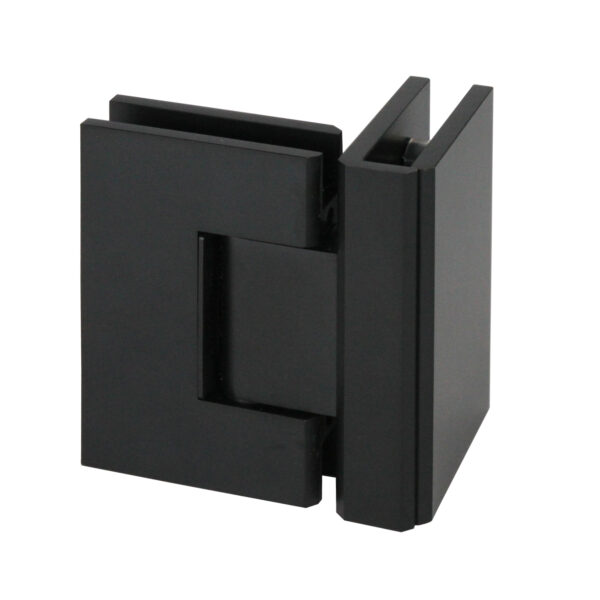 Matt Black Glass to Glass 90⁰ Shower Hinge