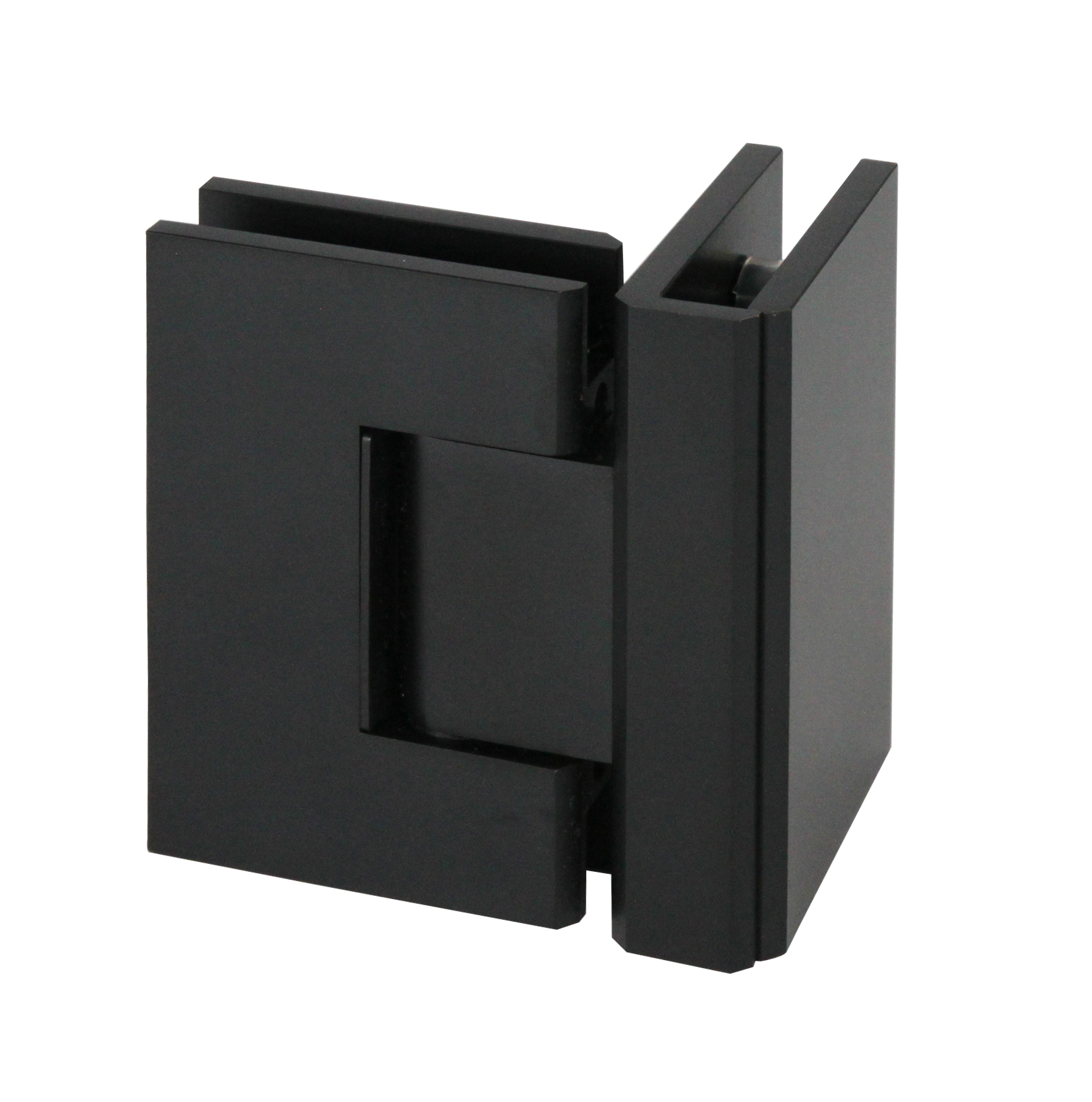 Matt Black Glass to Glass 90⁰ Shower Hinge