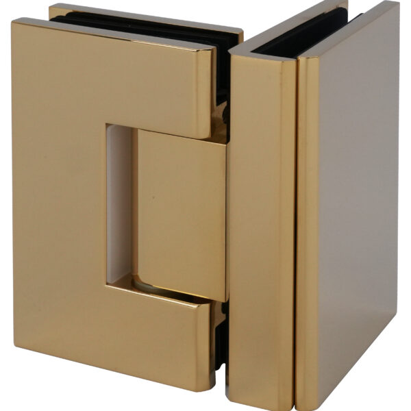Polished Gold Glass to Glass 90⁰ Shower Hinge