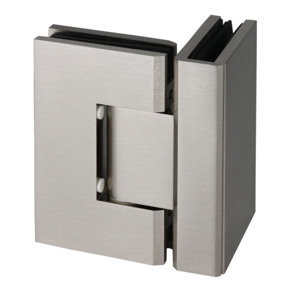Satin Plated Nickel Glass to Glass 90⁰ Shower Hinge