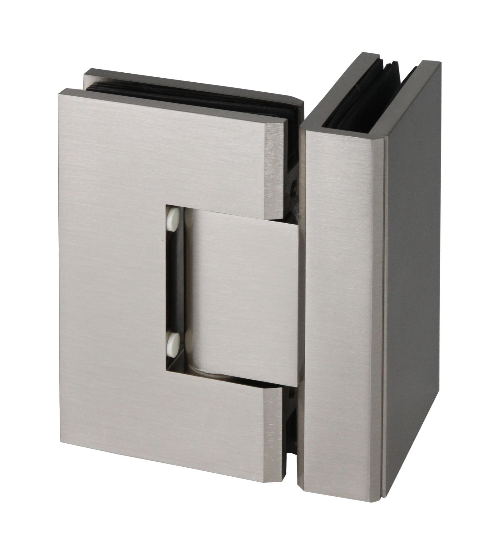 Satin Plated Nickel Glass to Glass 90⁰ Shower Hinge