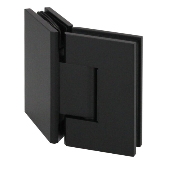 Matt Black Glass to Glass 135⁰ Shower Hinge