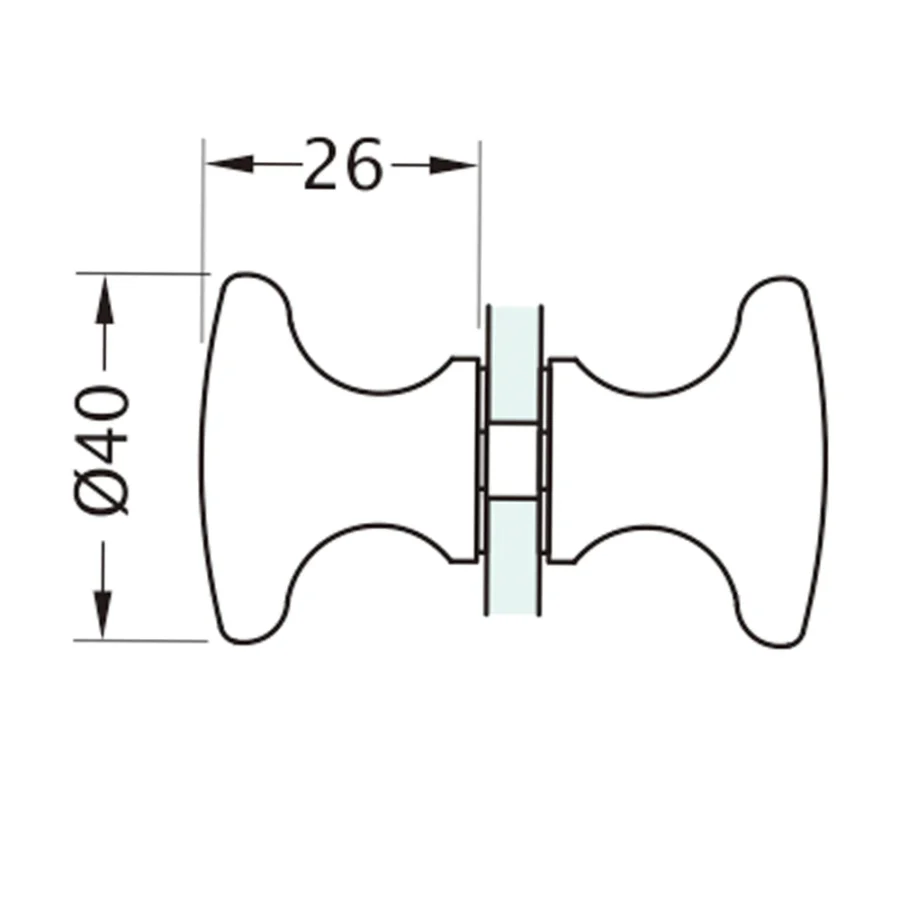 Satin Nickel Double Pull Door Knob - Image 3