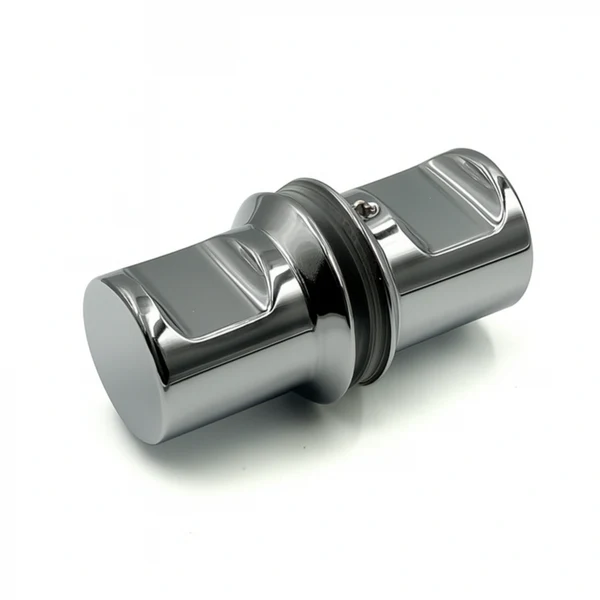 Chrome Cylinder Thumb Pull Double Door Knob