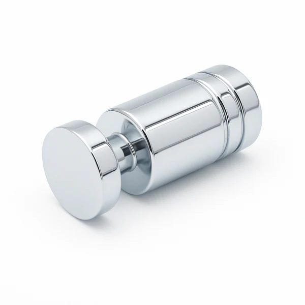Chrome Cylinder Indented One Sided Door Knob