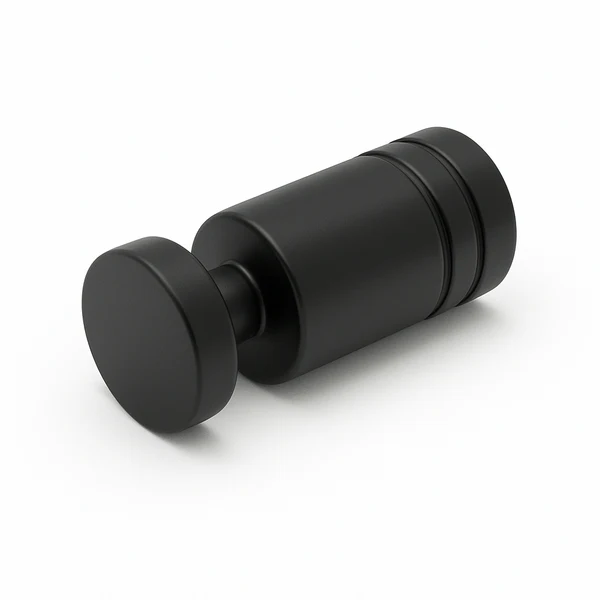 Matt Black Cylinder Indented One Sided Door Knob