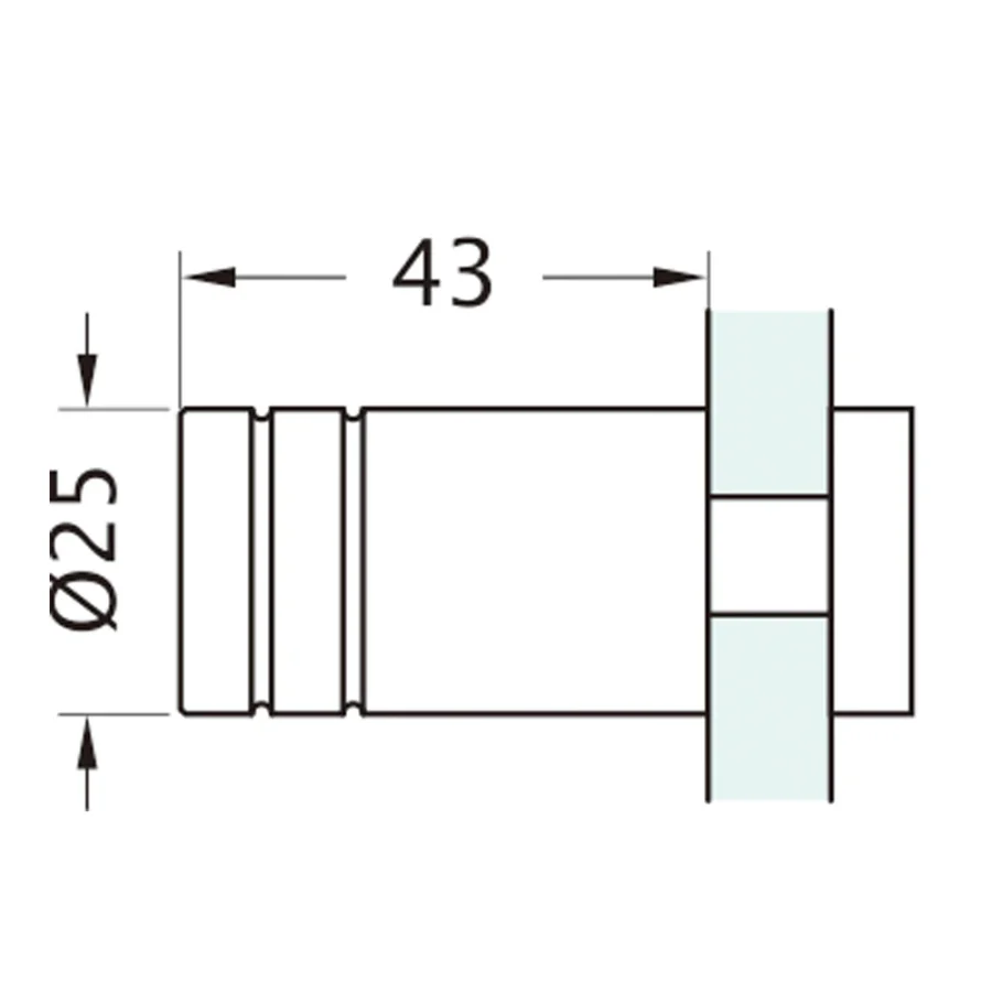 Chrome Cylinder Indented One Sided Door Knob - Image 3