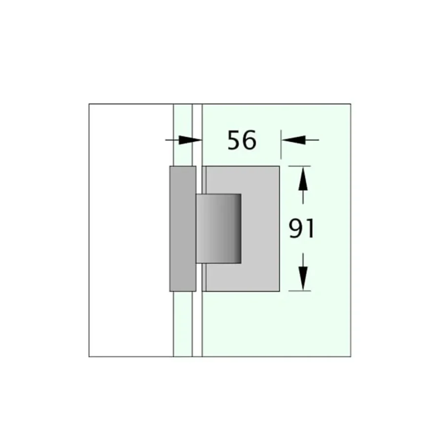 Antique Brushed Copper Glass to Glass 90⁰ Shower Hinge - Image 3